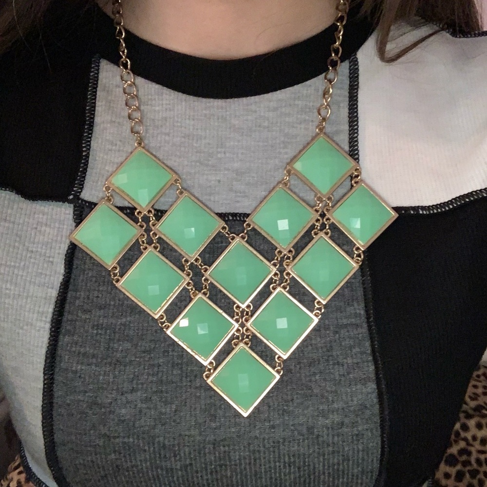 Mint Green Statement Necklace